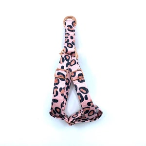Pink Leopard Step In Dog Strap Harness - Wild Child
