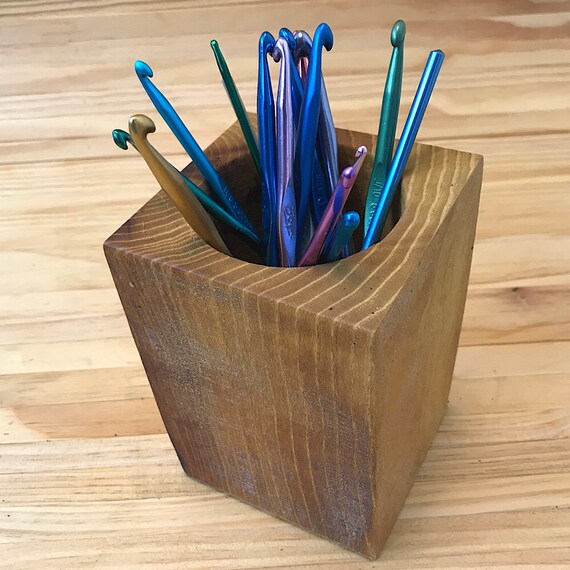 Rustic Wooden Pencil Holder Wooden Pen Holder Wooden