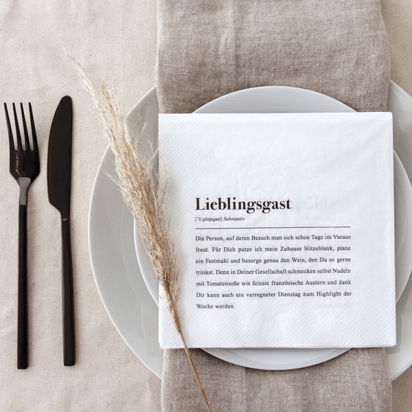 Papier Servietten: Lieblingsgast Definition - 20 Stück