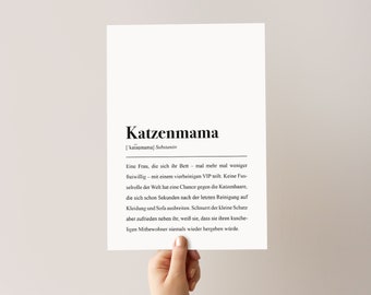 Katzenmama DIN A4 Poster