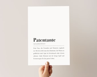 Patentante Definition: DIN A4 Plakat