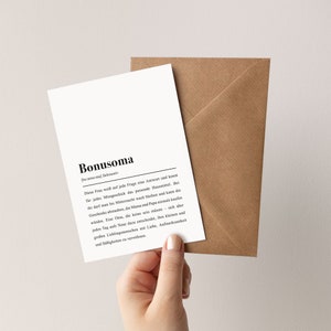 Stiefoma Karte mit Umschlag: Bonusoma Definition