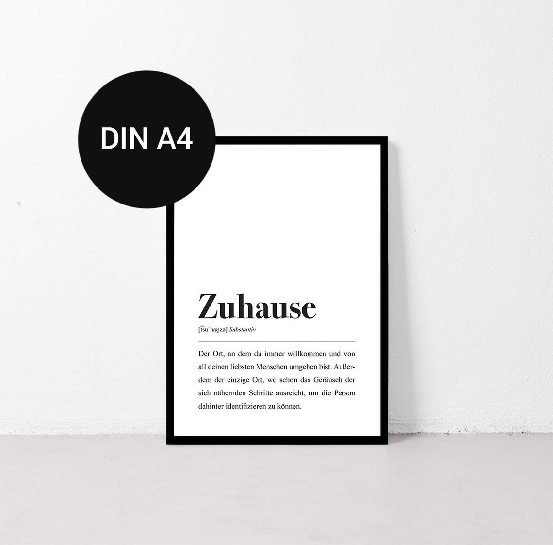 Zuhause Definition Poster DIN A4 Einzug Geschenk Erste Etsy