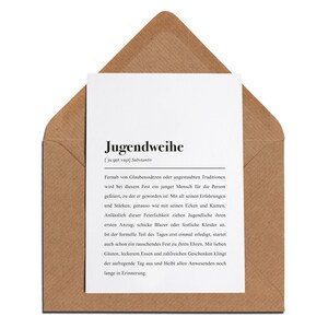 Jugendweihe Karte mit Umschlag: Jugendweihe Definition image 2