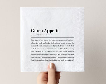 Servietten "Guten Appetit" Definition: Packung mit 20 Stück