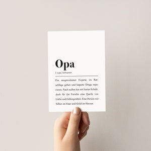 Postkarte: Opa Definition