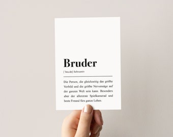 Postkarte: Bruder Definition