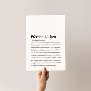 Pferdemädchen DIN A4 Poster