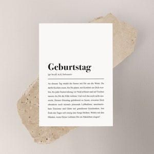 Geburtstagskarte: Postkarte mit Geburtstag Definition Bild 2