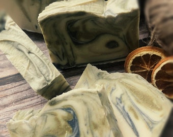 Patchouli & Orange-Handmade Natural Vegan Soap Bars-Handcrafted Soap-Palm Oil Free-Cold Process Soap-Plastic Free-UK Soap