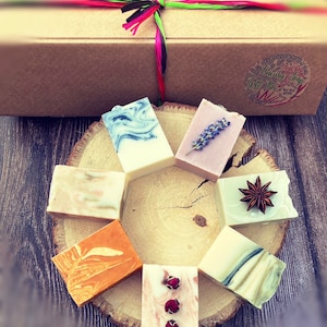Handmade Vegan Soap Gift Box,Palm Oil Free Soap, Birthday Gift, Gift For Her, Soap Gift Box, All Natural Plastic Free Eco Friendly