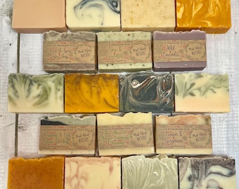 UK Natural Handmade Hand, Face & Body Soap in 3 sizes, Vegan Soap, Palm Free, Artisan Soap, Zero Waste