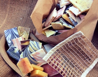 1kg Handmade Soap 'Odds & Suds'-Handmade Soap Offcuts-Palm Oil Free-Plastic Free-UK Soap-Cold Process Soap