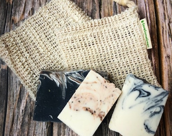 Natural Sisal Soap Bag – Exfoliating Wash Mitt | Plastic Free, Reusable and Compostable
