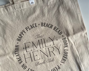 SECONDS SALE Emily Henry Ispirato Tote Bag Bookish / Amanti del libro / Persone che incontriamo in vacanza / Lettura in spiaggia / Luogo felice