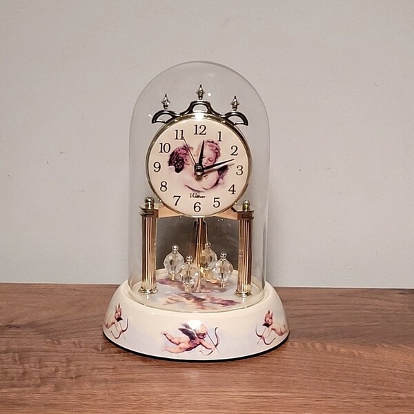 Anniversary Clock With Glass Dome Etsy