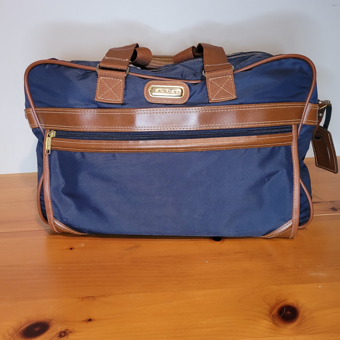 Vintage Jaguar Duffel Bag Tan Leather Weekend Bag Messenger Carryon