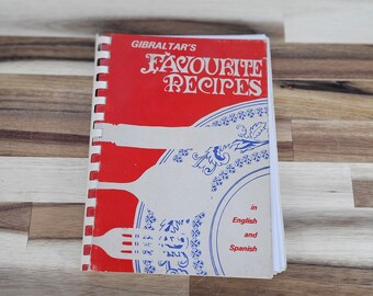 Rare VTG Gibraltar's Favourite Recipes in English & Spanish Gibraltar Cookbook