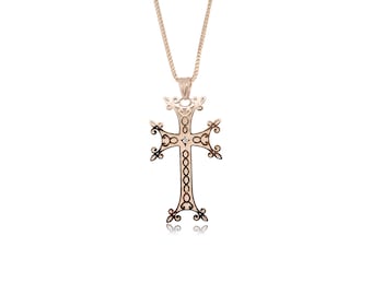 14K Gold Armenian Cross Pendant