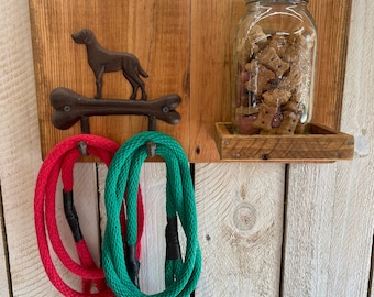 Dog Leash and Treat Holder,Dog Leash Holder,Dog Treat Holder,Pet Supplies, Dog Lovers Gift, Upland Gundog Supplies, Dog Training Supplies