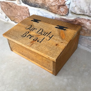 Bread Box, Rustic Bread Box, Farmhouse Bread Box, Wooden Bread Box, Kitchen Storage, Breadbox