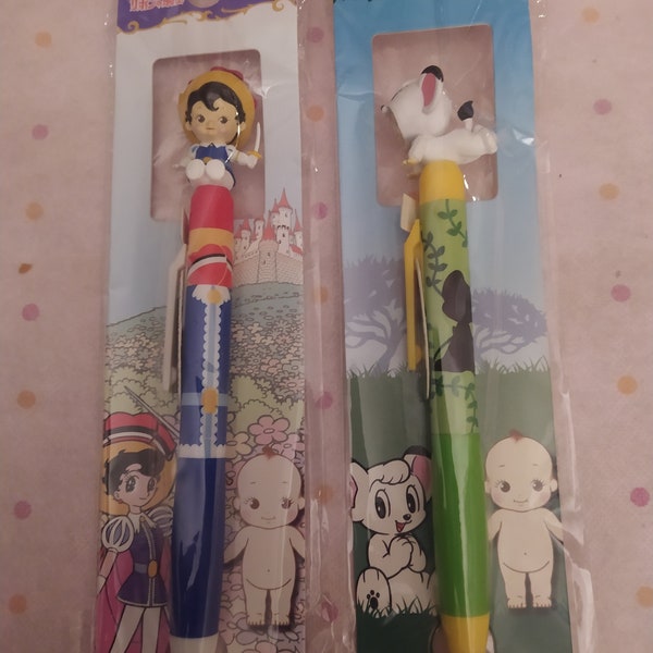 Rare Osamu Tezuka x Kwepie Pen Princess knight & Kimba, the white Lion kawaii japan Japanese cosplayo