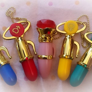 Kawaii Japanese Sailor Moon pen mascot bag charm disguise pen mars Mercury Venus Jupiter necklace pin cosplay planet stick