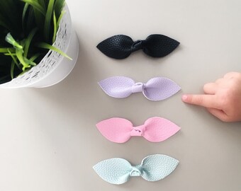 Noeud noué en cuir Vegan sur unique taille s’adapte à la plupart des bandeau en nylon pince crocodile OR