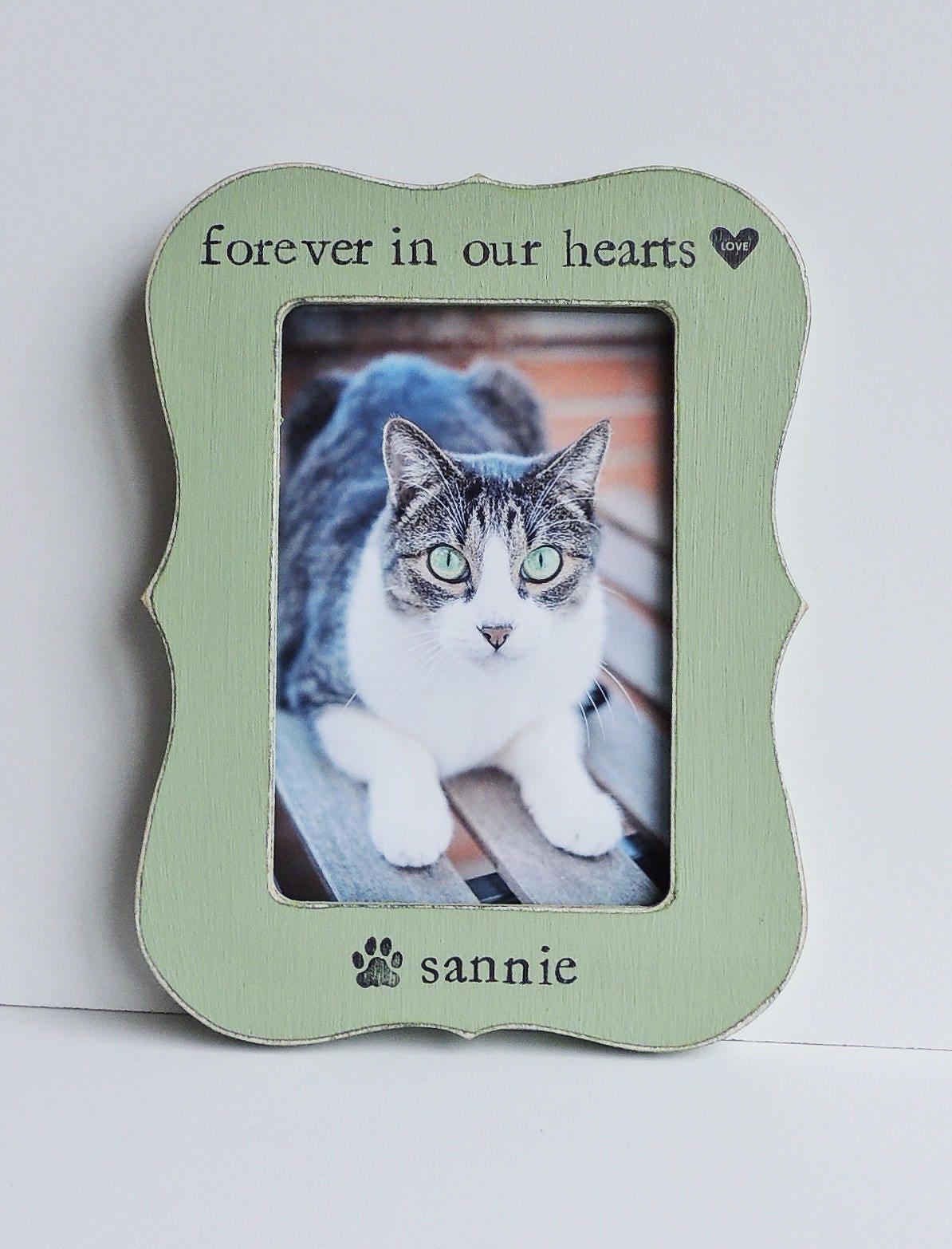 Personalized Pet keepsake Cat frame gift Pet Loss gift Cat Etsy