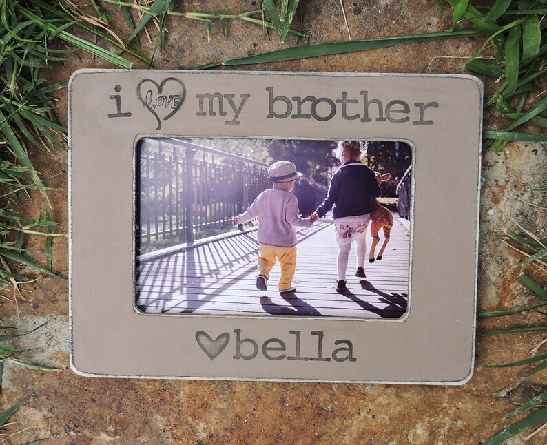 I Love My Brother Frame Gift For Sister Personalized Birthday Custom Wedding Picture
