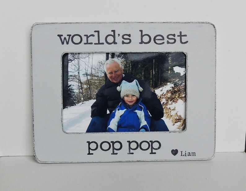 World S Best Pop Picture Frame Gift Grandpa Image 0