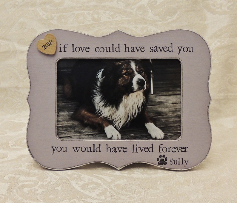 Pet loss gift idea Dog Memory picture frame pet dog