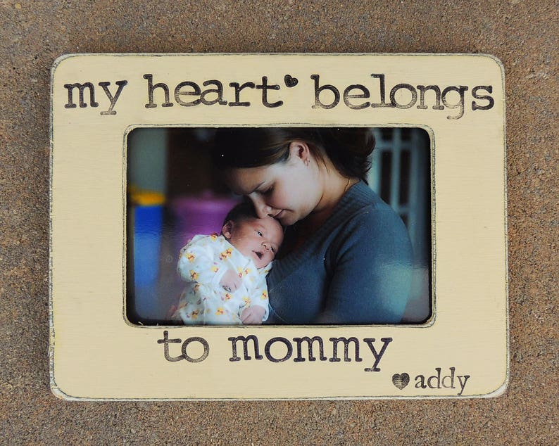 Wedding Gift Mom Son My Heart Belongs To Mommy Frame Mothers Image 0