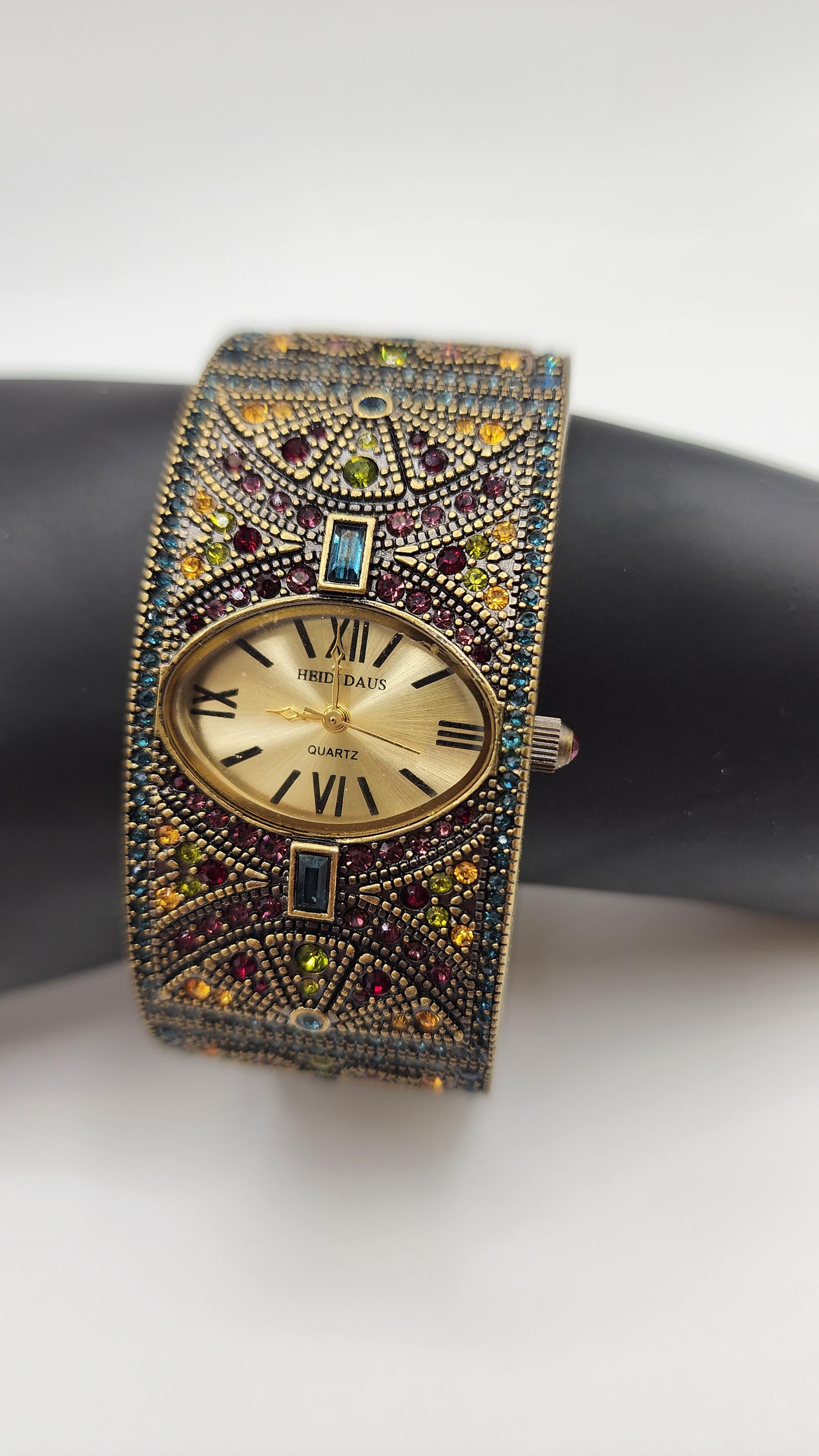 Heidi Daus Crystal Cuff Watch Model B7098 - Etsy