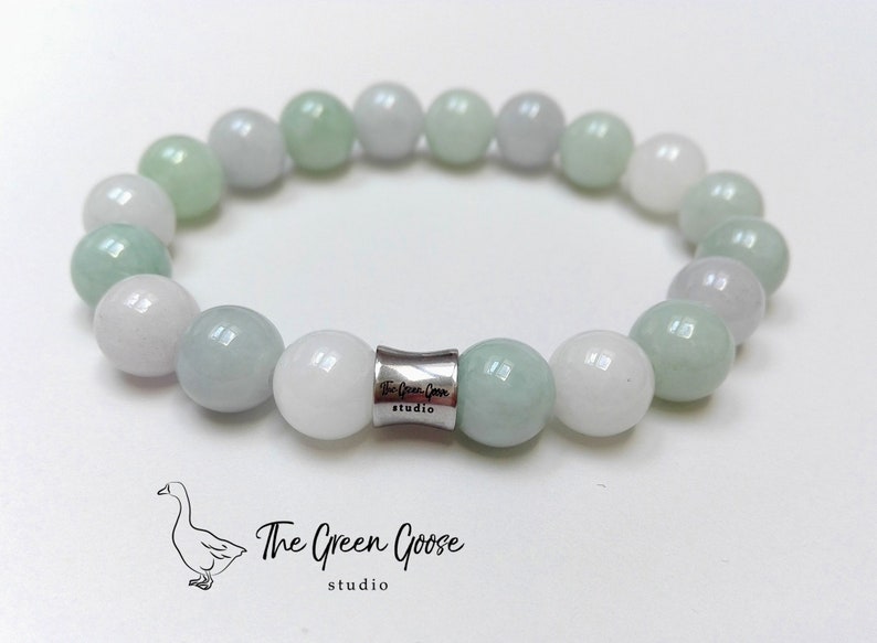 100/% Natural A JADE Emerald Green Jadeite Bead Beads Bangle Brace.1pc