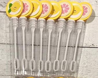 Lemonade stand party favor 15 bubble wands Pink lemonade party lemonade birthday first birthday lemonade decorations lemonade favors wedding