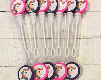 Rainbow Unicorn birthday party favor set 15 bubble wands unicorn party unicorn decoration unicorn invitation unicorn cookie unicorn cake pop