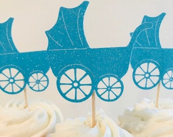 Boy Baby shower 12 cupcake toppers baby boy shower baby cupcake baby cookies baby cake pop baby shower decoration baby decorations its a boy