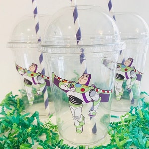 Buzz Lightyear fiesta favorece 12 tazas Buzz Lightyear cumpleaños Toy Story fiesta Toy Story cumpleaños Lightyear decoraciones Lightyear suministros Lightyear imagen 1