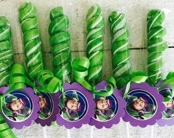 Buzz Lightyear party favorece 6 piruletas Buzz Lightyear cumpleaños Buzz lightyear invitaciones buzz lightyear decoraciones toy story birthday