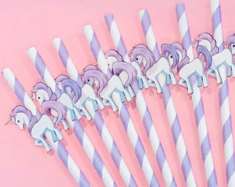 Unicorn birthday party favor 12 straws Unicorn party unicorn decoration unicorn banner unicorn supplies unicorn invitation Unicorn cake pop