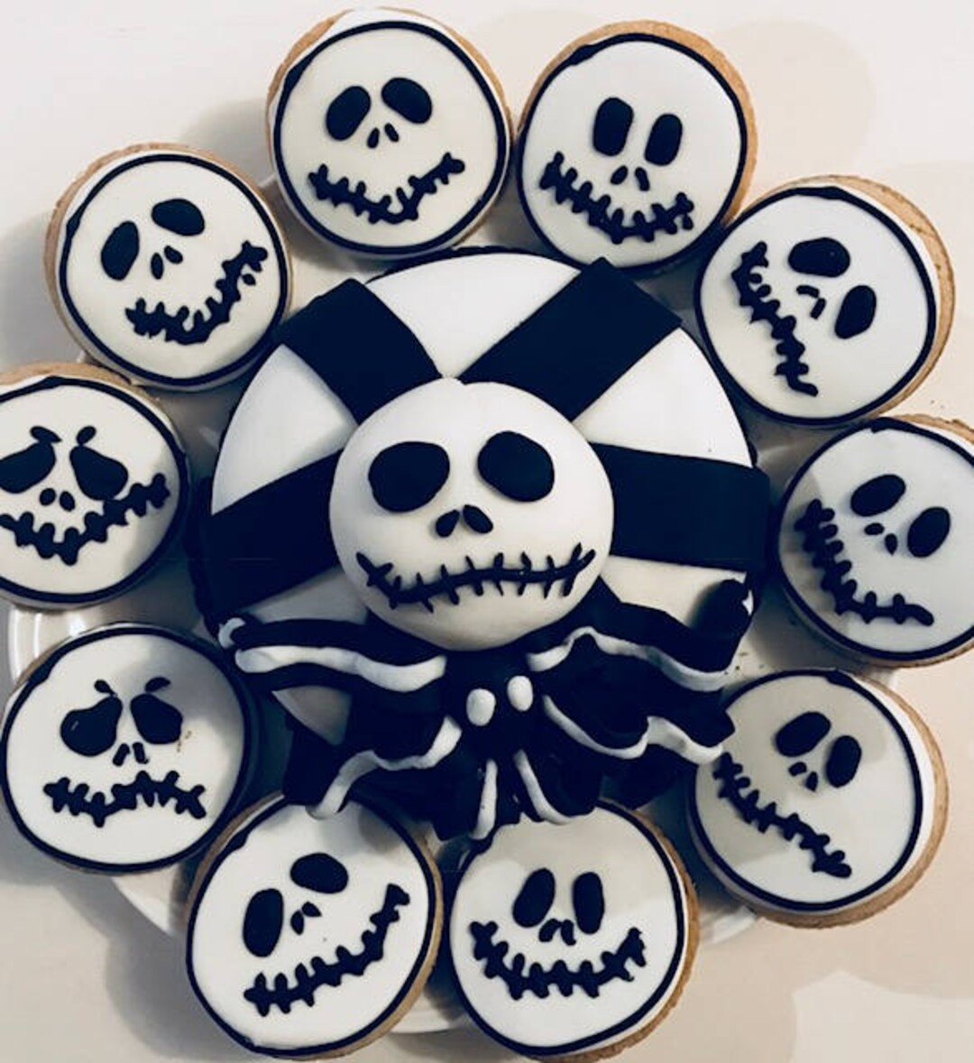Jack Skellington 12 Cookies Jack Skellington Birthday Jack Skellington