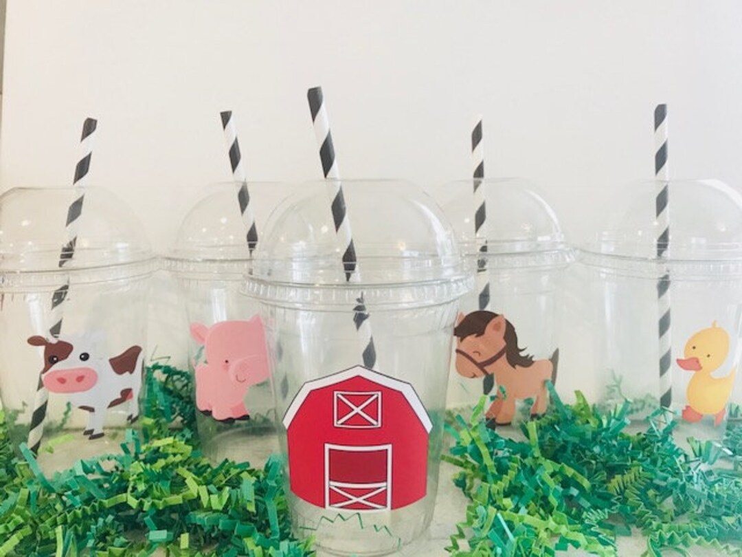 Farm Party 12 Cups Farm Birthday Party Cups Horse Party Farm Decoration Farm Invitation Farm