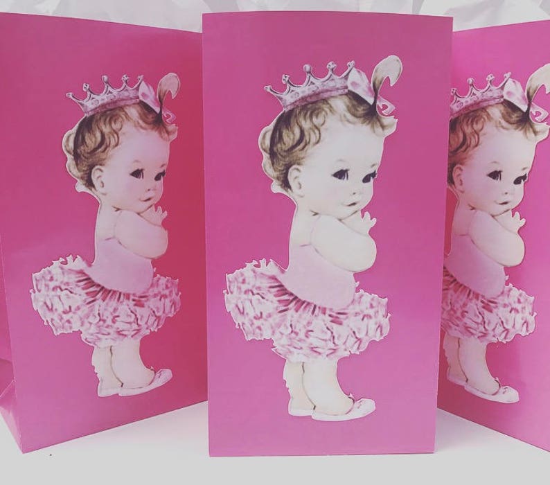Vintage Baby Shower Girl 12 Baby Shower Gift Bags Vintage Girl Etsy Vintage Baby Shower Girl 12 Baby Shower Gift Bags Vintage Girl Etsy