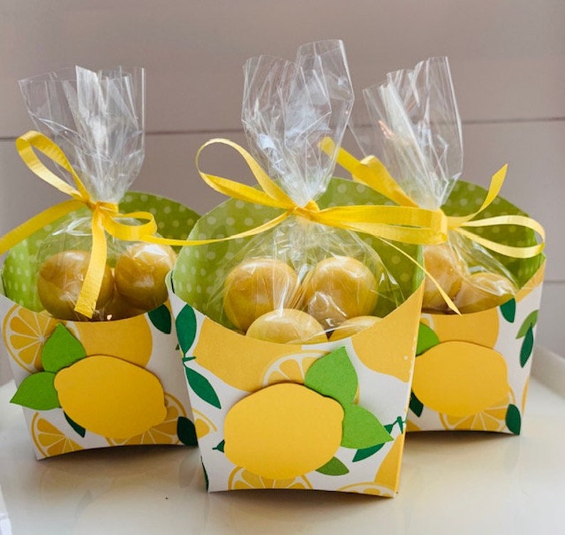 Lemon Theme Party Favor Boxes 12 Pc Main Squeeze Lemon Etsy