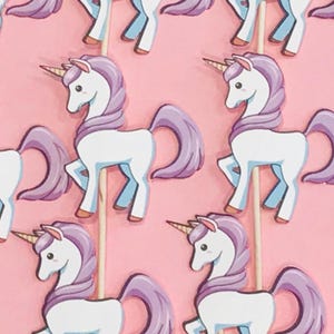 Unicorn birthday party favor 12 cupcake toppers Unicorn party Unicorn decorations unicorn invitations unicorn party supplies unicorn banner image 2