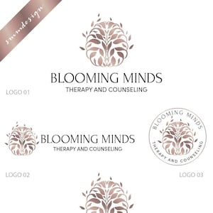 Brain Logo, Therapist Logo, Psychology Logo, Life Coach Logo design, Healer Logo, Therapy Logo, Tree Logo 760