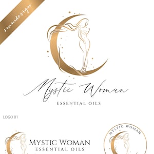 Venus Logo design, Moon logo, Spiritual Logo, feminine logo, Life coach logo, Nutritionist logo, Therapy Logo, Mystic Divine goddess, 579