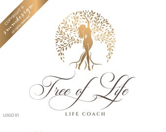 Tree logo, Life coach logo, Psychology health logo, Counseling logo, woman  logo, Life Coaching logo, Online therapy feminine logo,  618