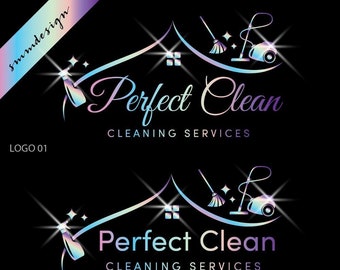 Cleaning Services, Janitor Housekeeper Logo, Housemaid Logo 551C